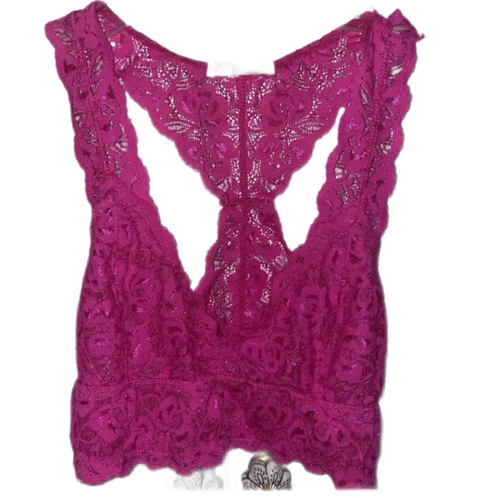 Voxx pink lace bralette size medium